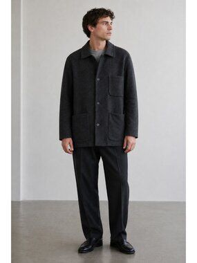 Brooks Brothers Wool Cashmere Blend Jacket Mens S Gray Button Front